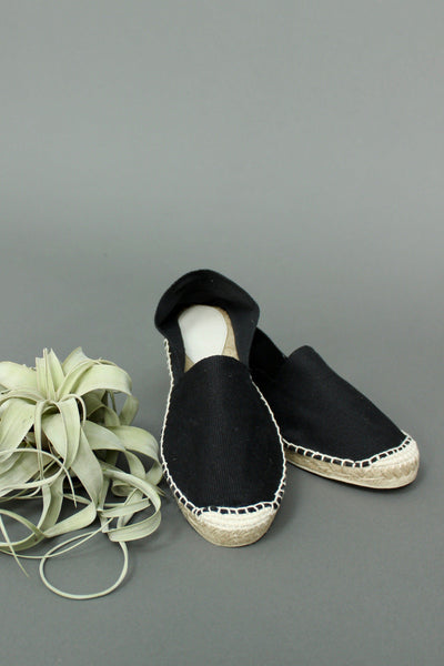 Espadrilles, bequemer Brautschuh für die Hochzeit in Schwarz