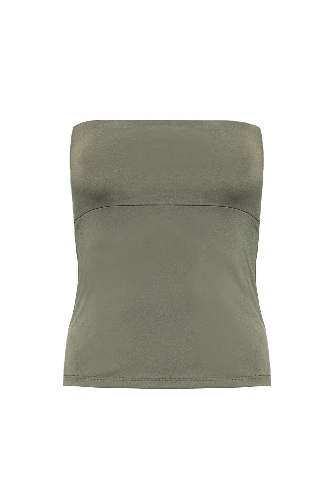 Grünes Unterziehtop – Long Jersey Bandeau Olive