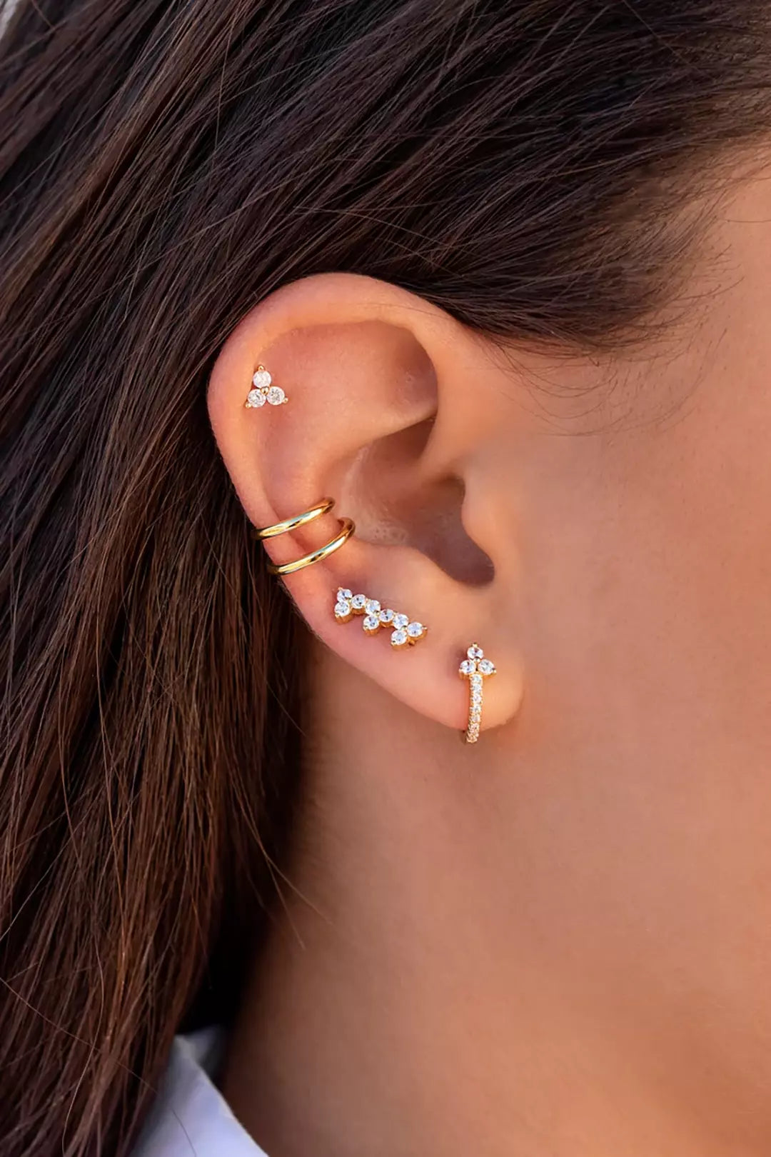 Kleiner Ear Cuff, Ohrmanschette mit glatter Oberfläche