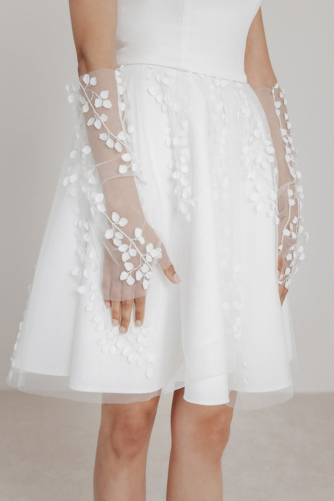 ZEYIYER Armstulpen 40cm Mit Sternen | Fingerlose Strickärmel | Weiß & Rosa