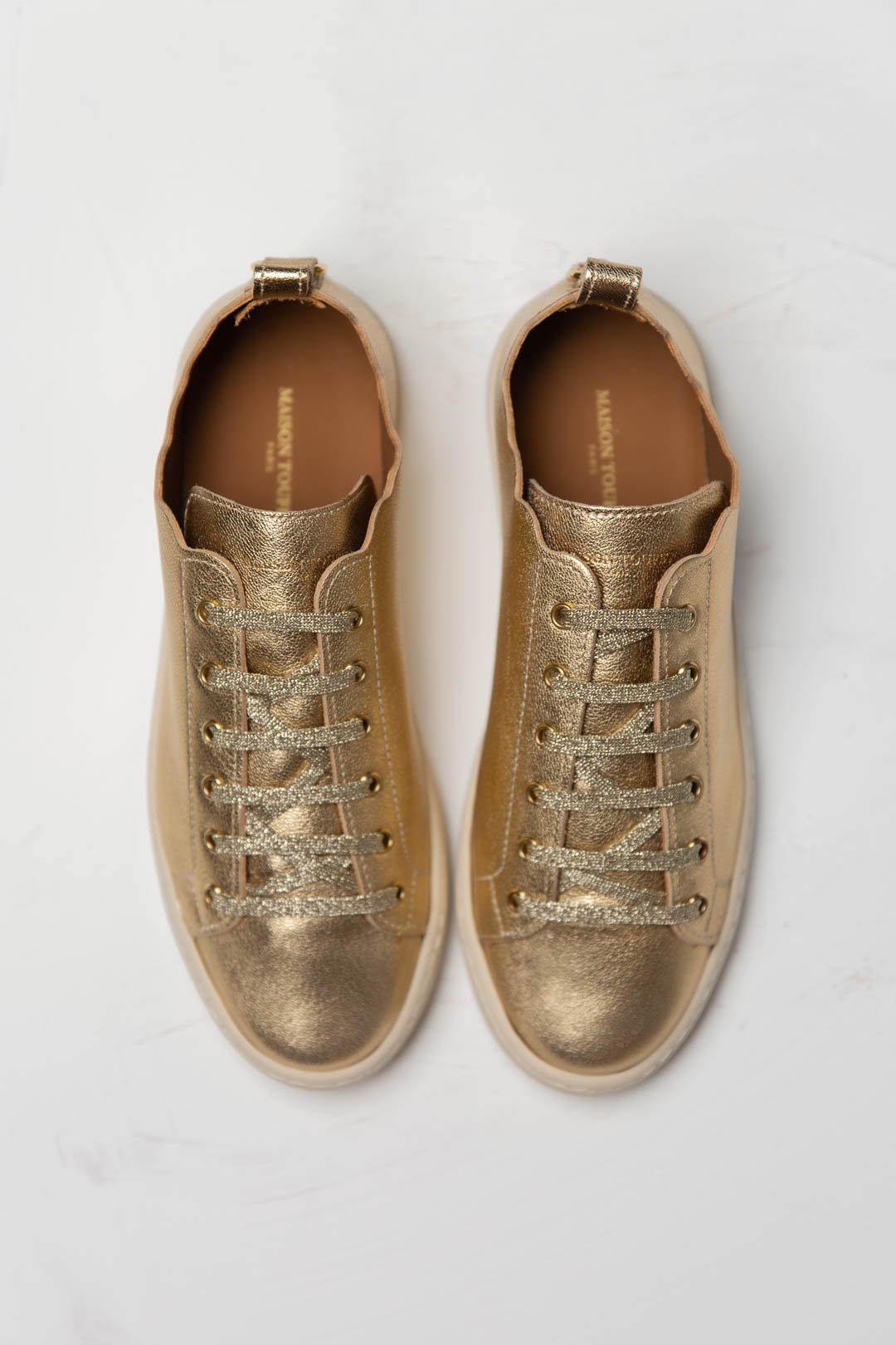 Metallic-Braut Sneaker aus nachhaltigem Leder