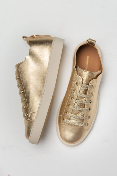 Metallic-Braut Sneaker aus nachhaltigem Leder