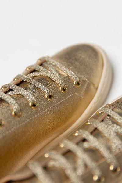 Metallic-Braut Sneaker aus nachhaltigem Leder