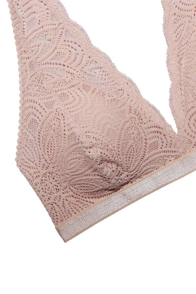 BH mit breiten Trägern und Muschelsaum - Luna High Apex Bra, Light Beige