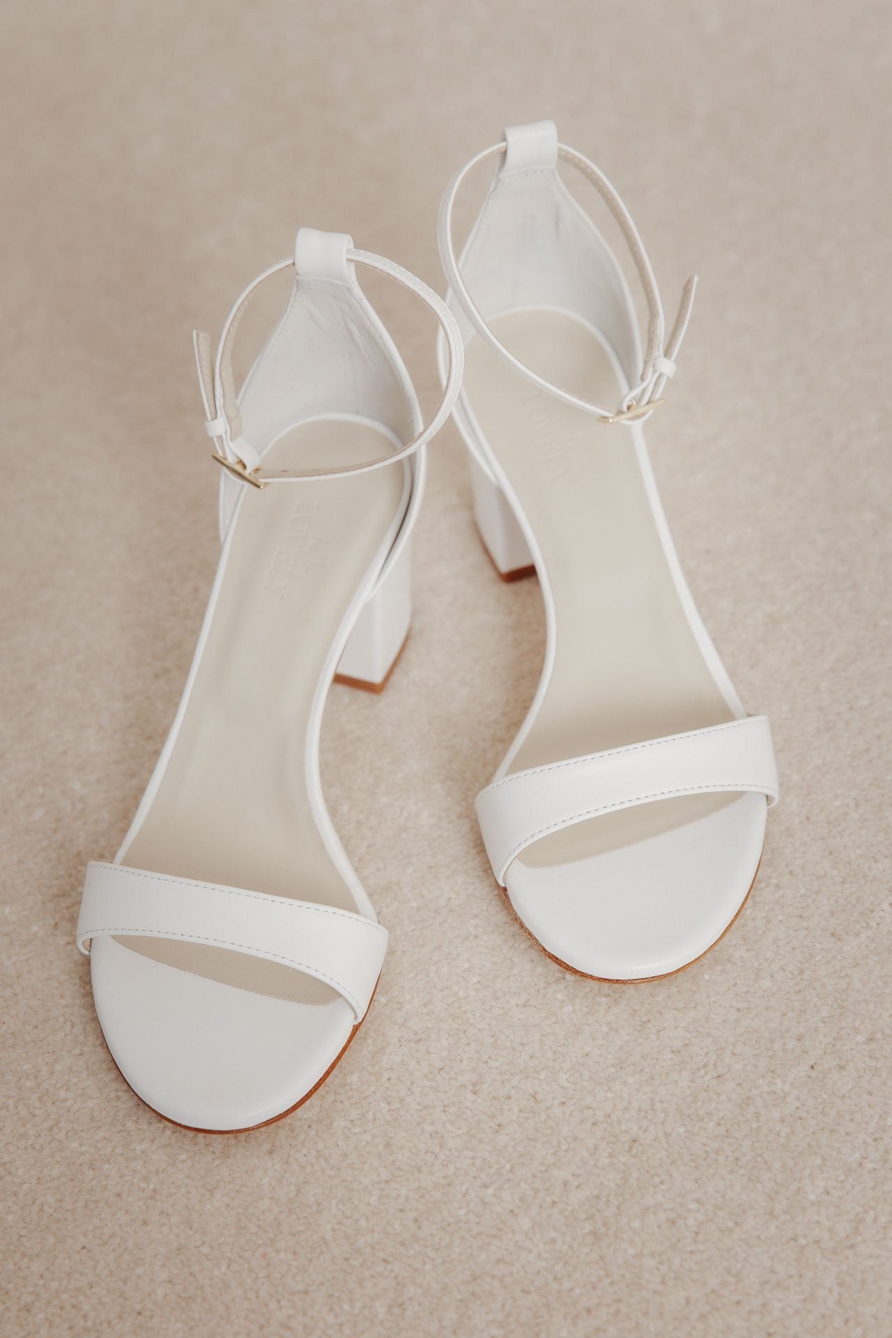 Blockabsatz Sandalette in Ivory - Pearl