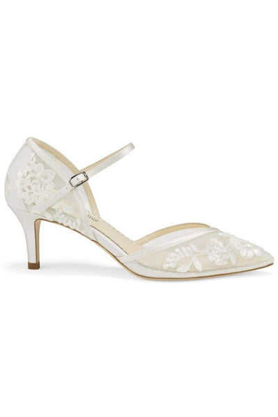 Braut-Kitten Heels mit Vintage-Spitze - Candice Ivory
