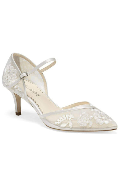Braut-Kitten Heels mit Vintage-Spitze - Candice Ivory