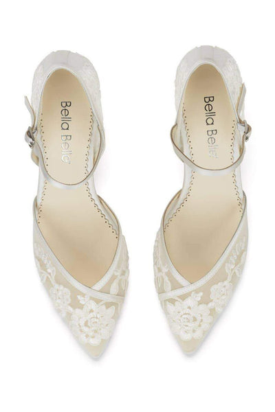 Braut-Kitten Heels mit Vintage-Spitze - Candice Ivory