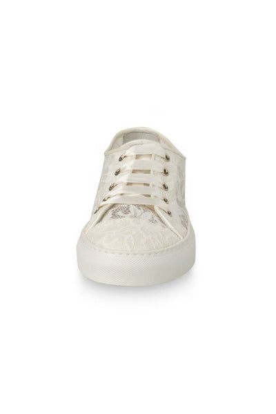 Braut Sneakers mit Spitze und Satinschnürsenkeln - Nelli Pearl Lace