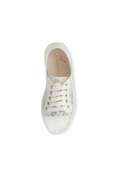 Braut Sneakers mit Spitze und Satinschnürsenkeln - Nelli Pearl Lace