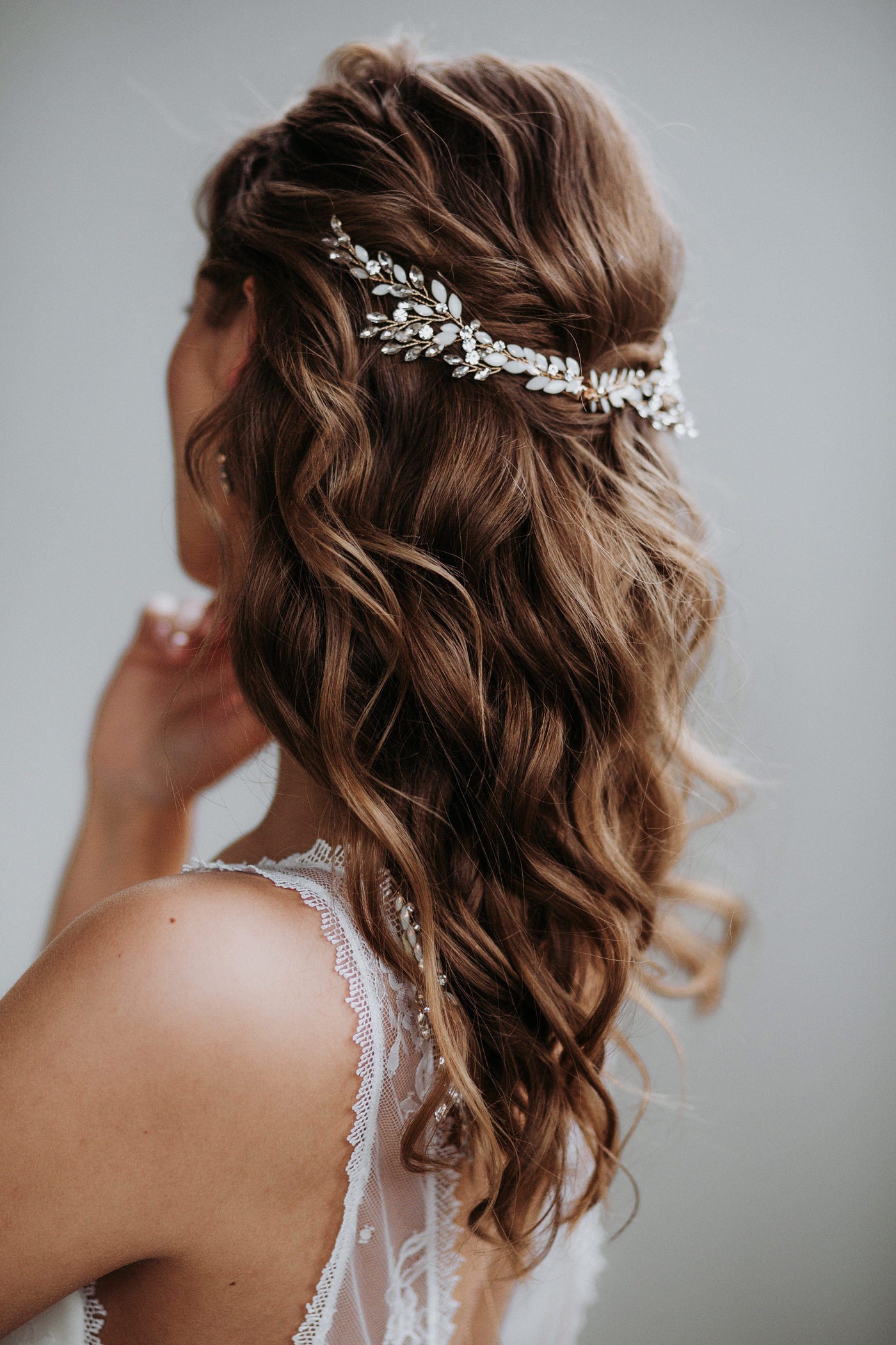 Braut Haarschmuck, Haarspange mit Strass und Kristall