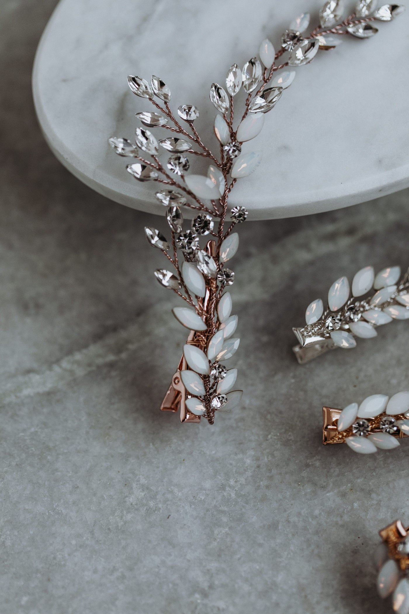 Braut Haarschmuck, Haarspange mit Strass und Kristall