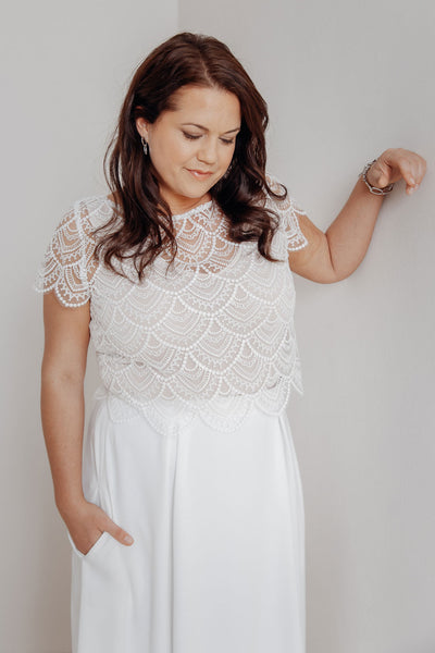 Plus Size Braut Top mit Boho-Muster - Niah noni Curvy