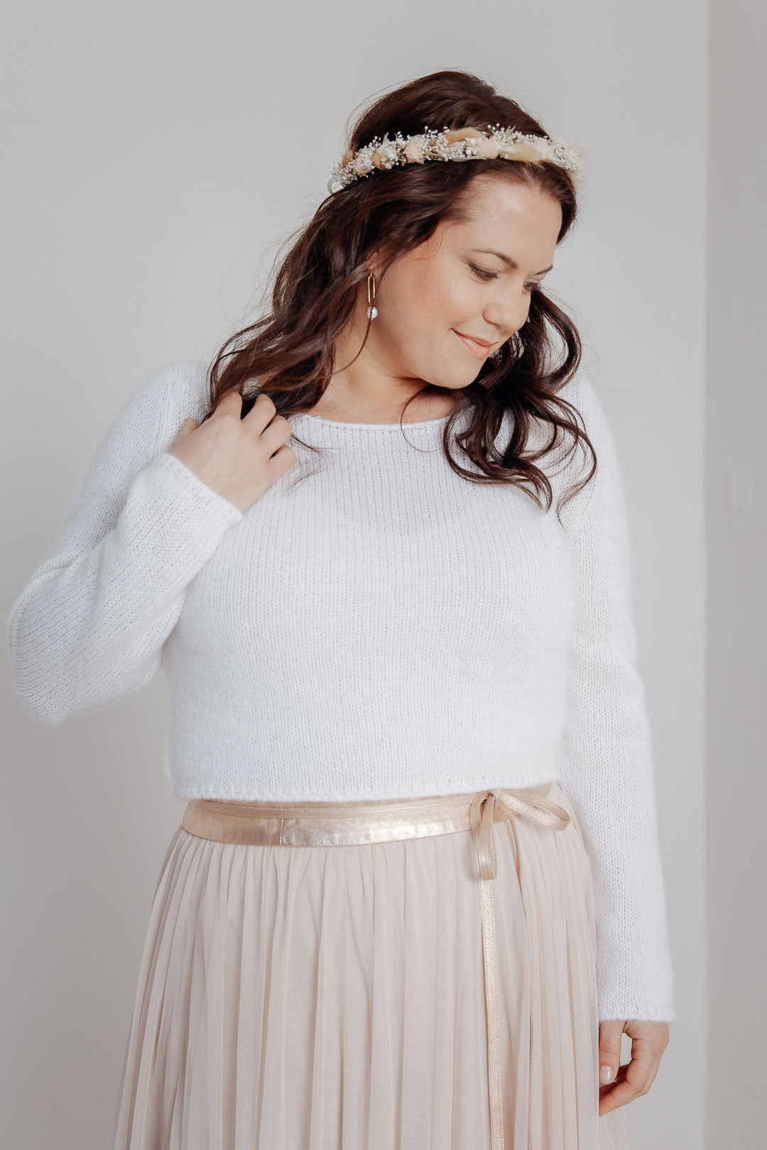 Pullover aus Mohair-Strick mit Bateau-Ausschnitt - Mailenn noni Curvy