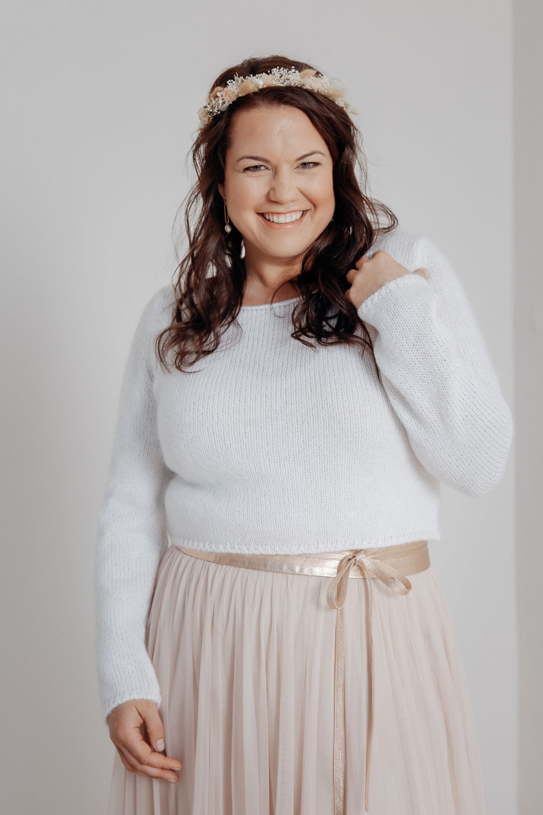 Pullover aus Mohair-Strick mit Bateau-Ausschnitt - Mailenn noni Curvy