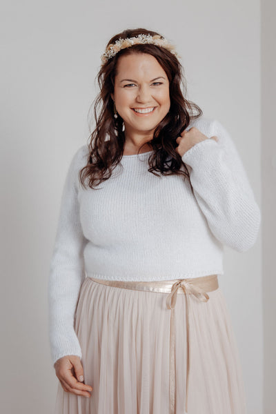 Pullover aus Mohair-Strick mit Bateau-Ausschnitt - Mailenn noni Curvy