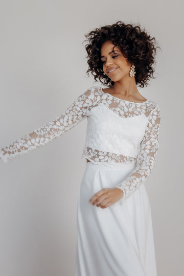 Spitzentop aus Botanik-Spitze für die Hochzeit – Norine noni