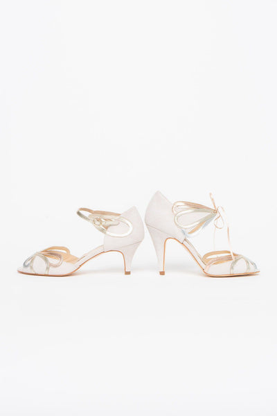 Offener Brautschuh mit Gold, Roségold, Silber - Exklusiv nur bei noni - Cecelia Blush