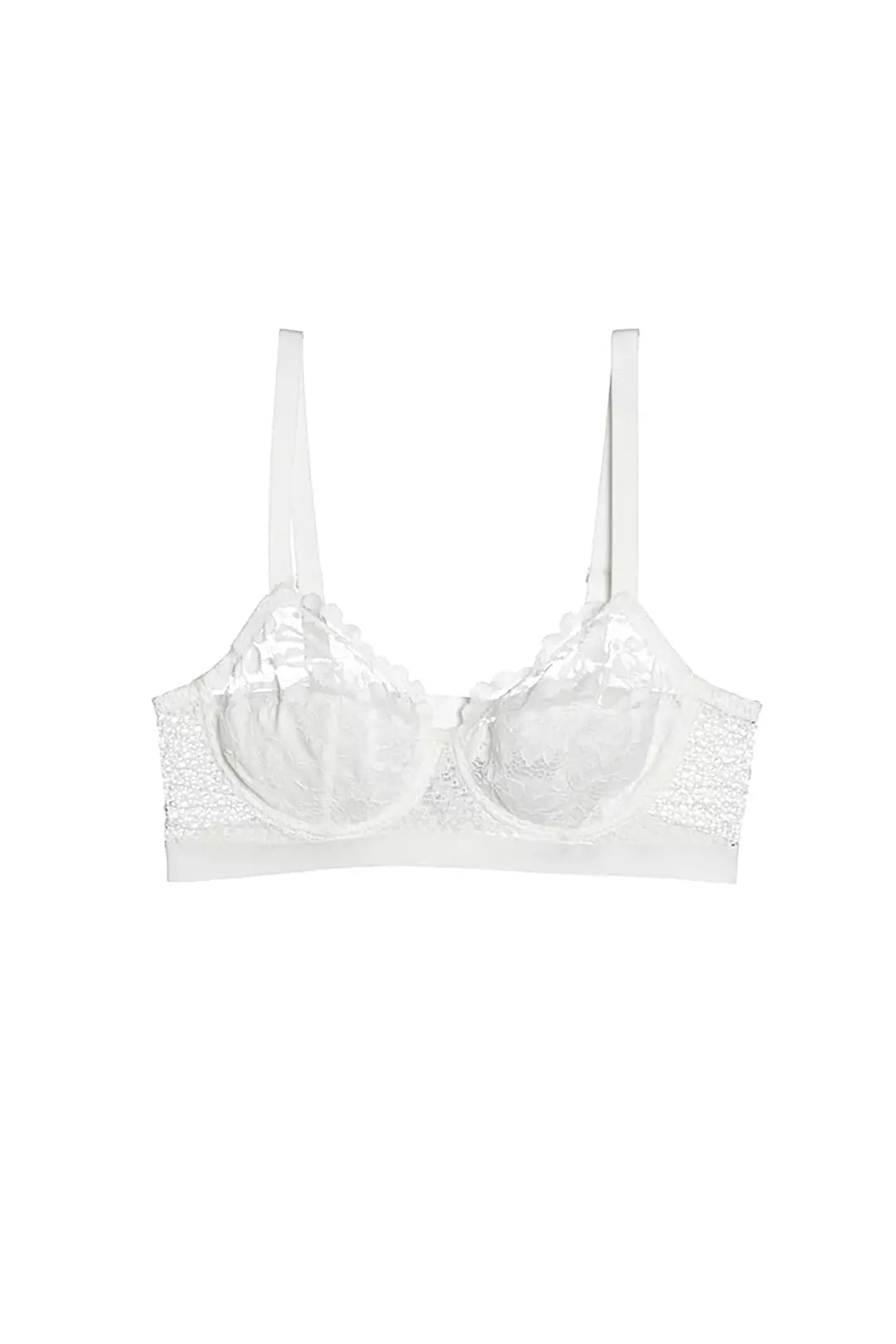 Bügel-BH in Ivory aus floraler Spitze und Mesh - Petunia Full Cup Bra