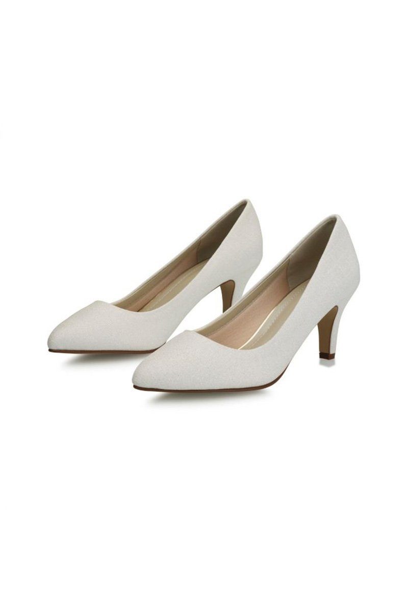 Pumps in Off-White Metallic - Brooke