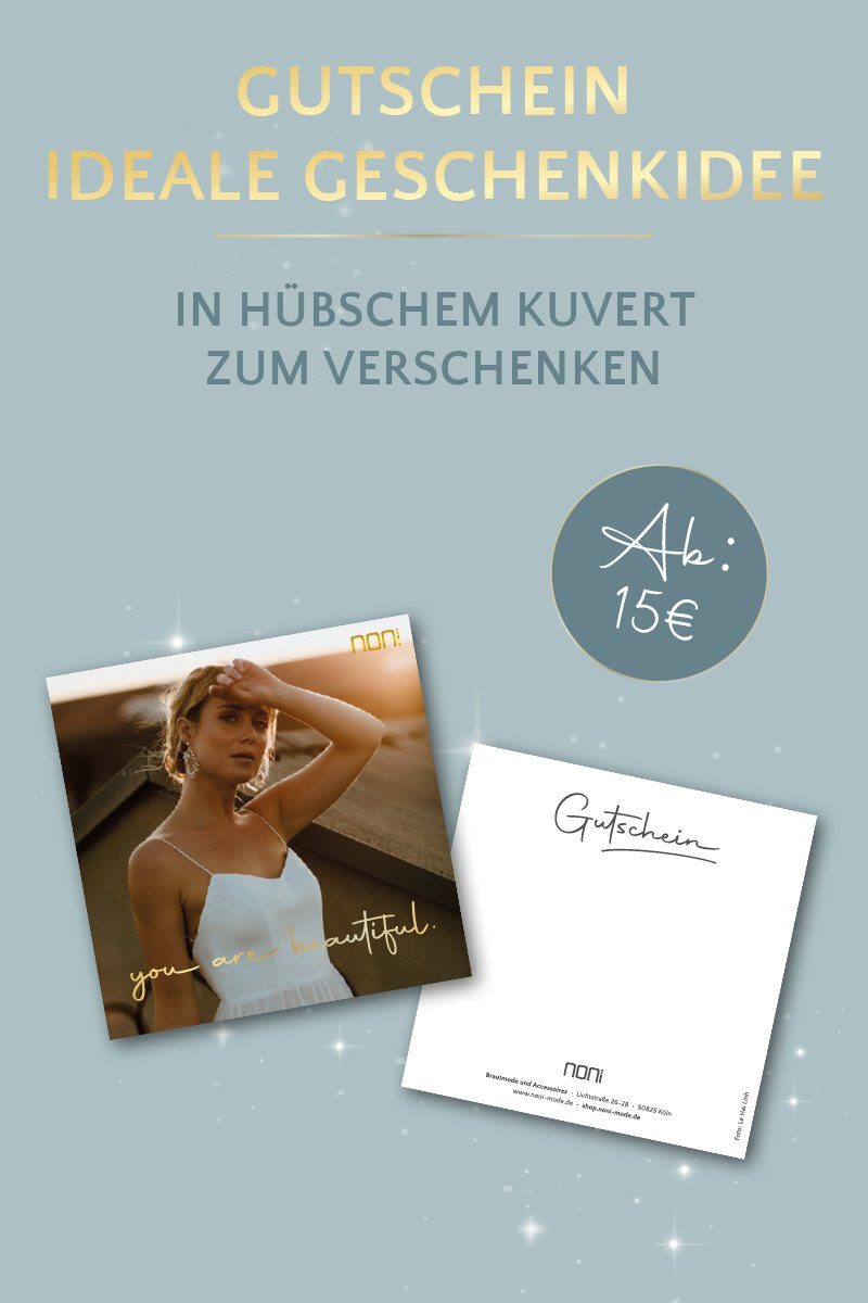 noni-Geschenkgutschein in quadratischer Postkartenform