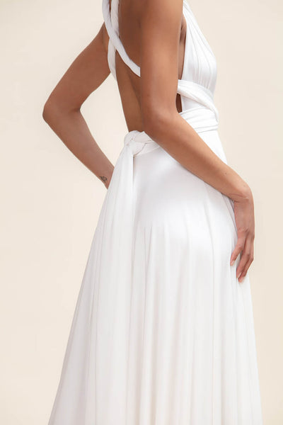 Langes Ballkleid zum Binden - Ballgown Ivory