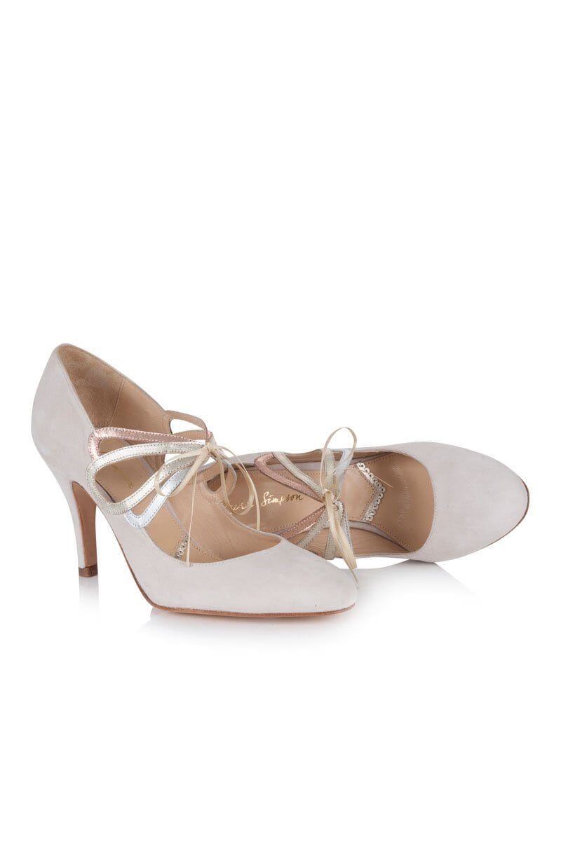 Brautschuh in Ivory-Blush mit Metallic-Details – Octavia Outlet