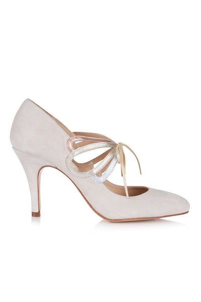 Brautschuh in Ivory-Blush mit Metallic-Details – Octavia Outlet