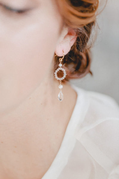 Ohrringe, Brautschmuck mit Perle - My Dream