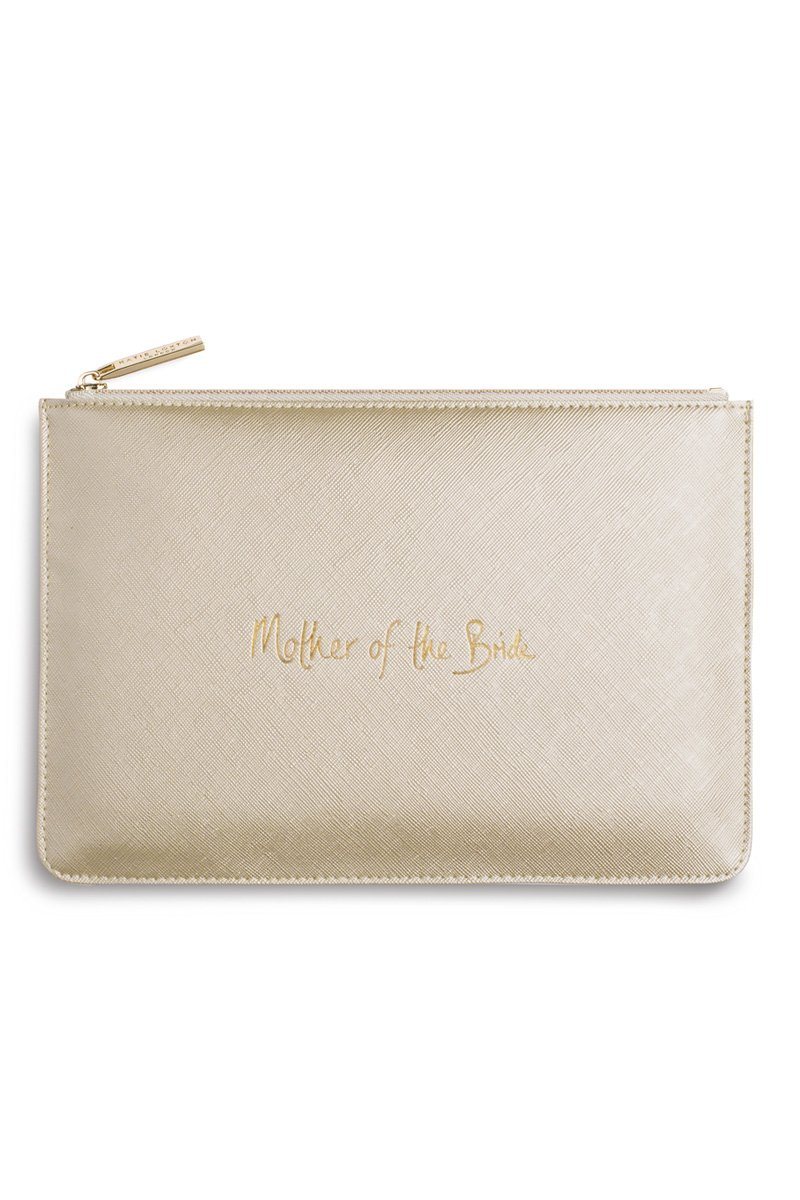 Pouch für die Brautmutter "Mother of the bride" in Metallic Gold