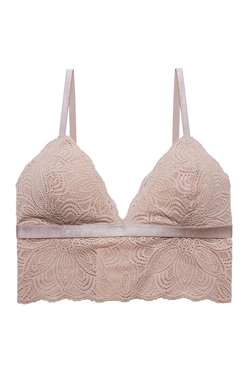 Romantisches Bralette mit Spitze - Luna Bralette Light Beige