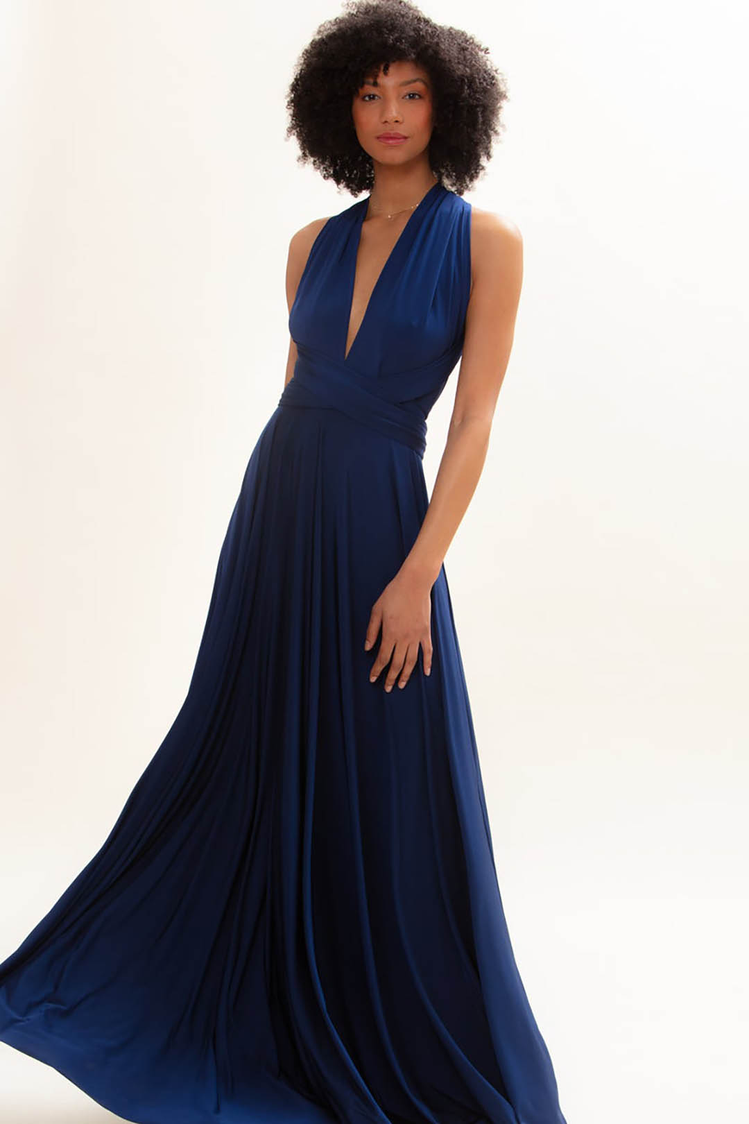 Langes Brautjungfernkleid aus Jersey - Ballgown Sapphire