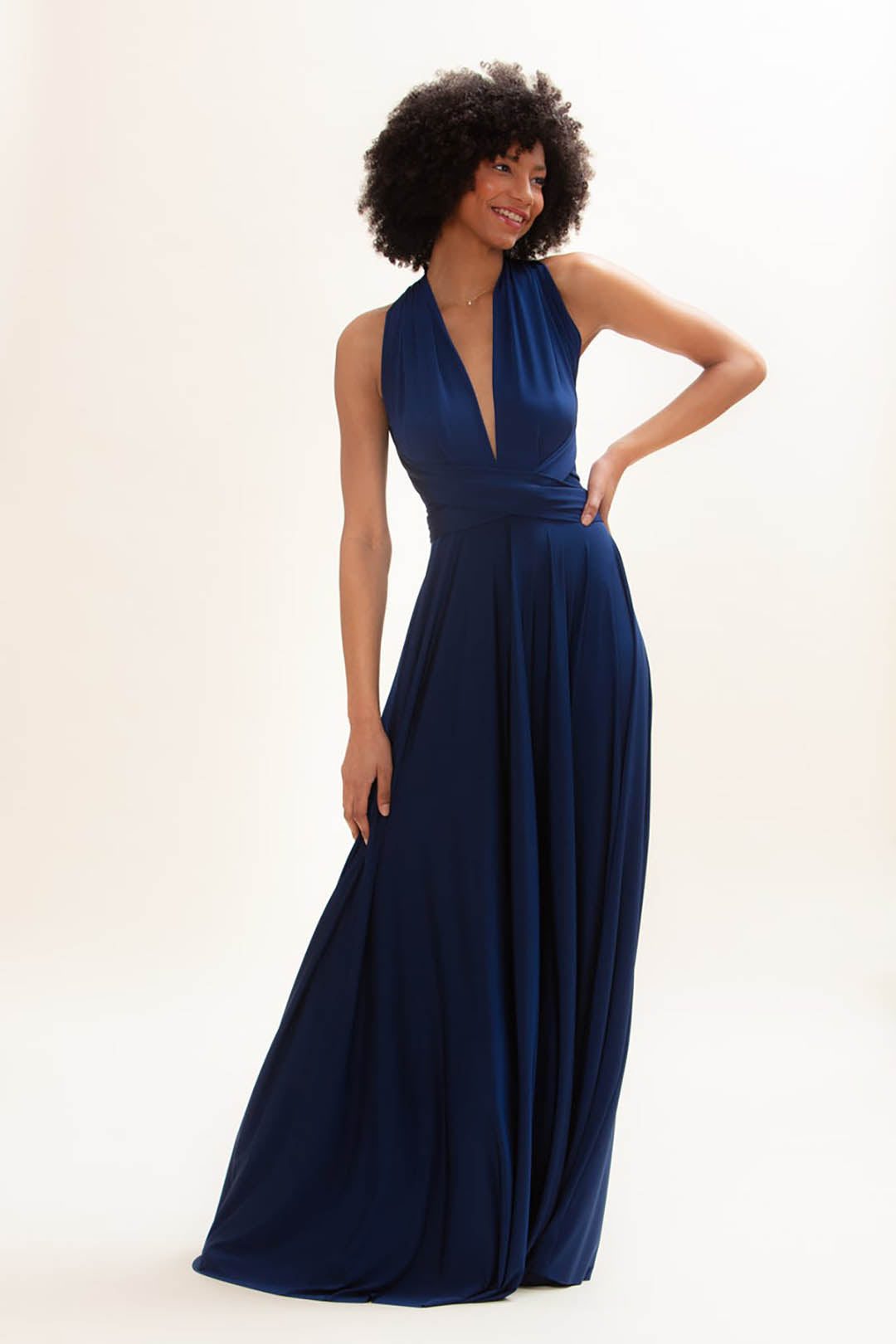 Langes Brautjungfernkleid aus Jersey - Ballgown Sapphire