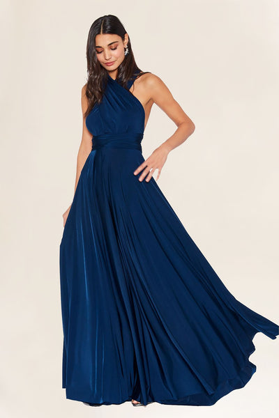 Langes Brautjungfernkleid aus Jersey - Ballgown Sapphire