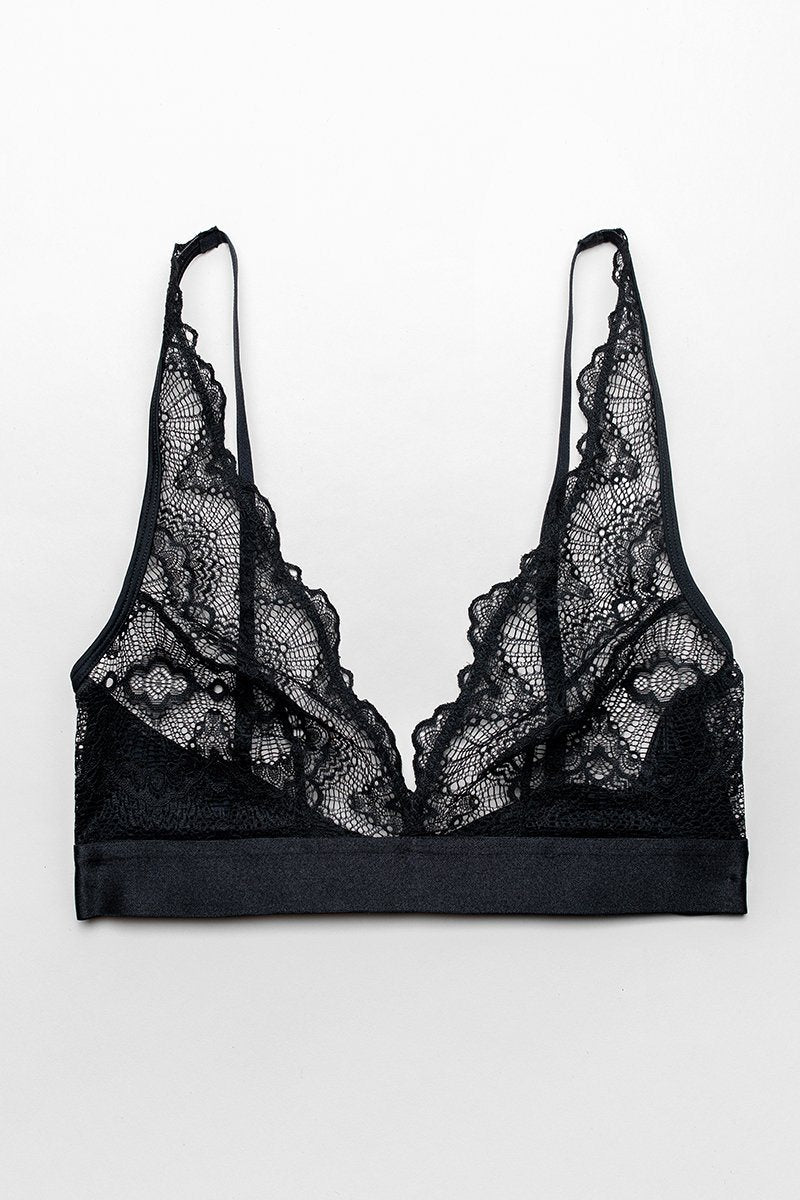 Schwarzes Bralette - Saboteur