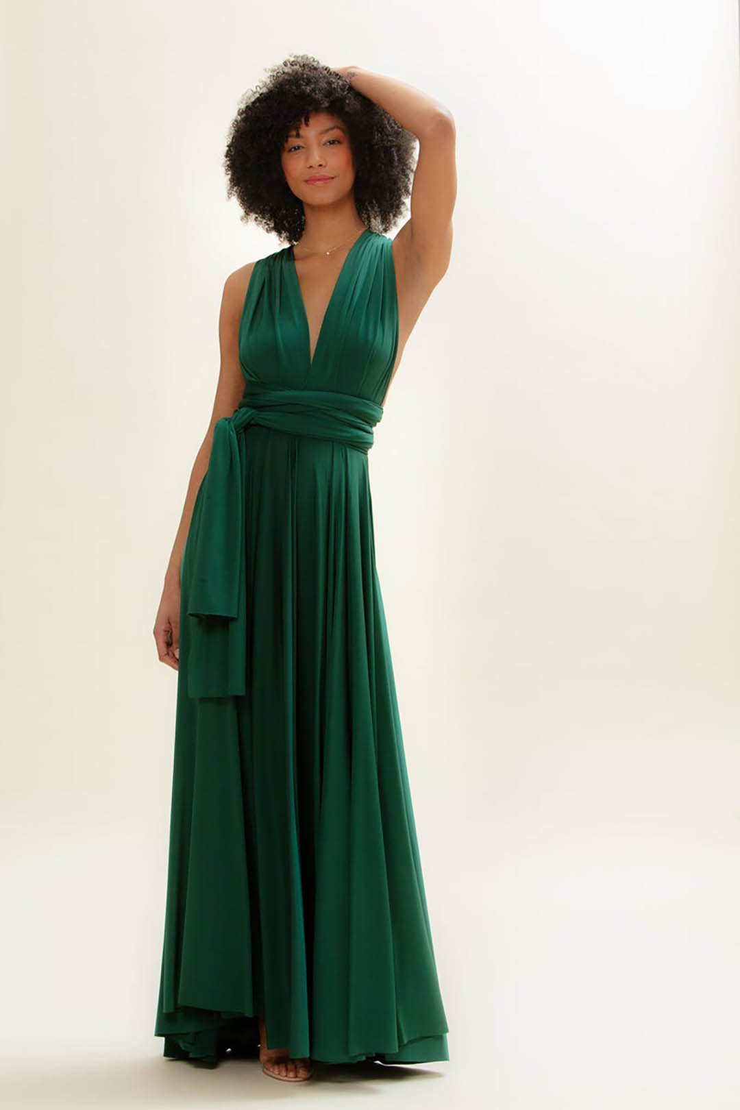 Brautjungfernkleid zum Wickeln - Ballgown Forest Green