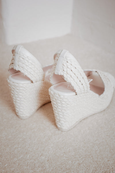 Sandalette mit Keilabsatz - Louna Pearl Raffia