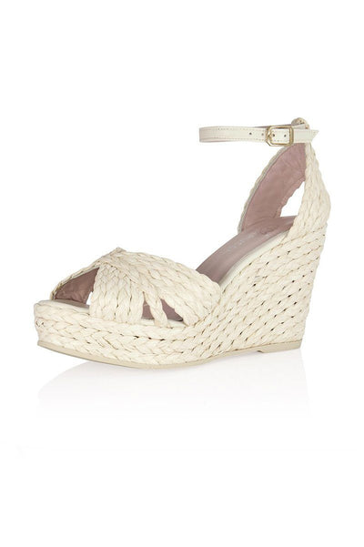 Sandalette mit Keilabsatz - Louna Pearl Raffia