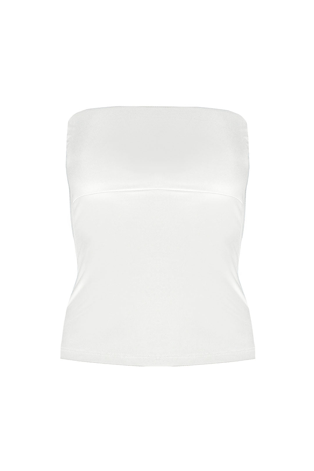 Elastisches Unterziehtop – Long Jersey Bandeau Ivory