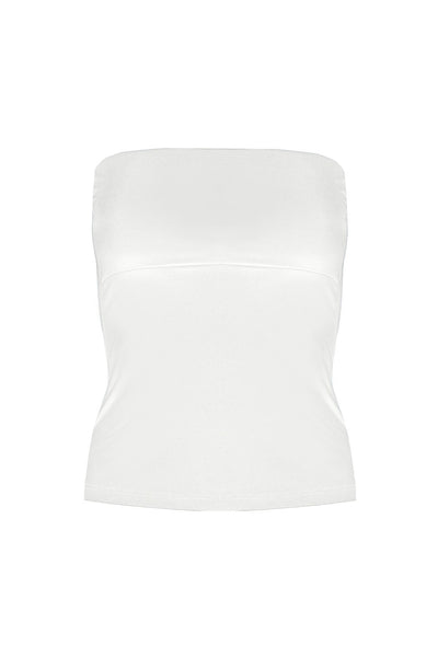 Elastisches Unterziehtop – Long Jersey Bandeau Ivory