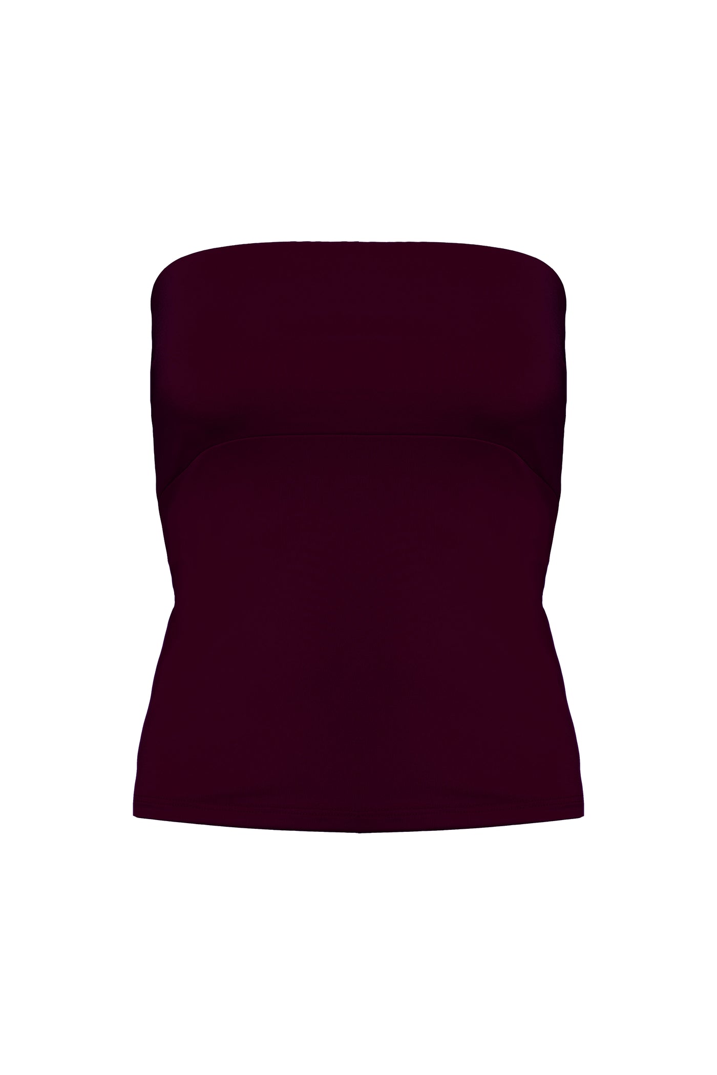 Tube-Top in Weinrot – Long Jersey Bandeau Bordeaux